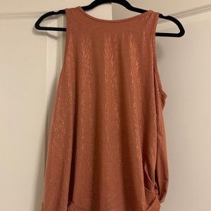 Orange workout tank top